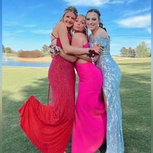 size 8 pink prom dress